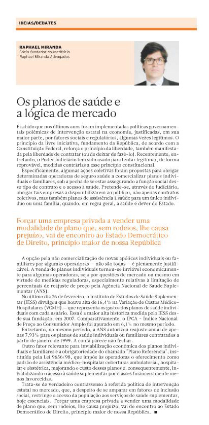 Os planos de saúde e a lógica de mercado - Brasil Econômico